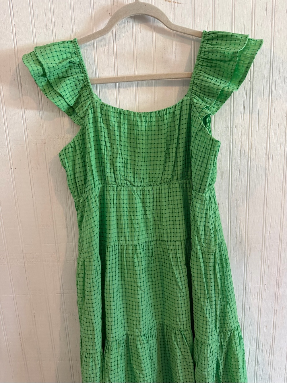 THML, Green Ruffle-Sleeve Maxi Dress - Women - Picture 5 of 6